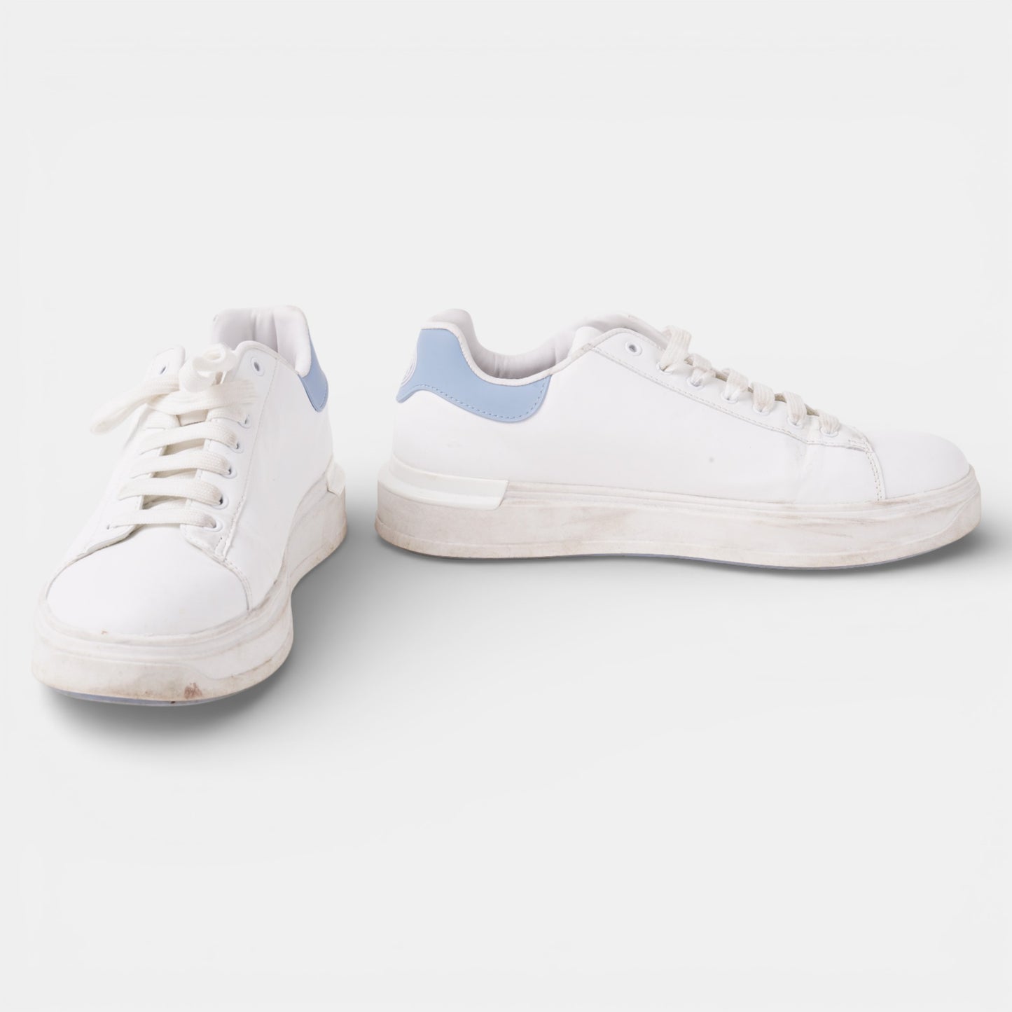 White Leather River Island Lace up trainers Size 10