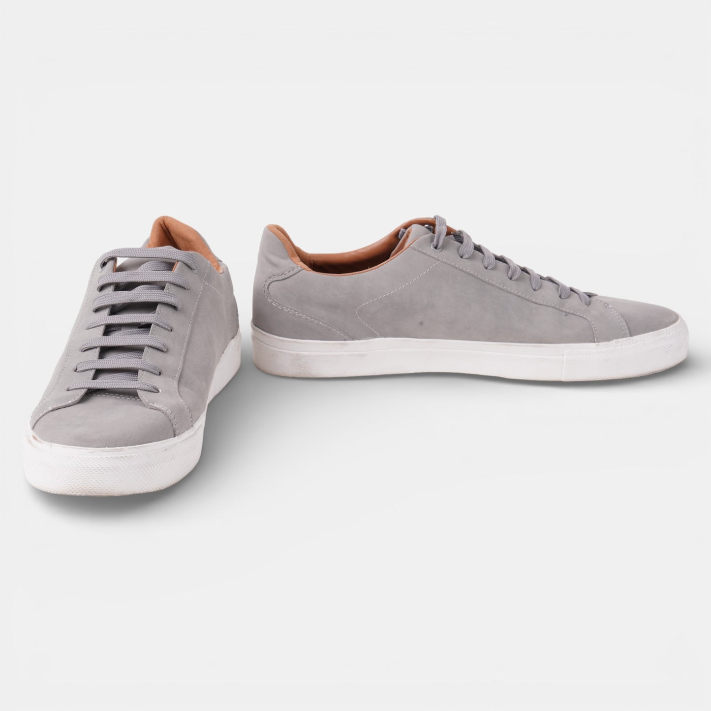 Grey Suede Lace up trainers Size 11