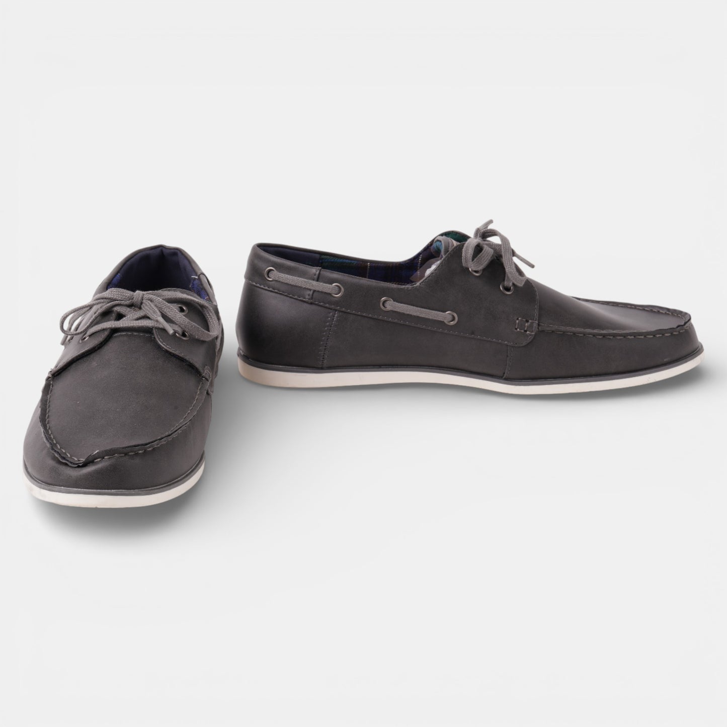 Grey Moccasin style lace up shoes size 11