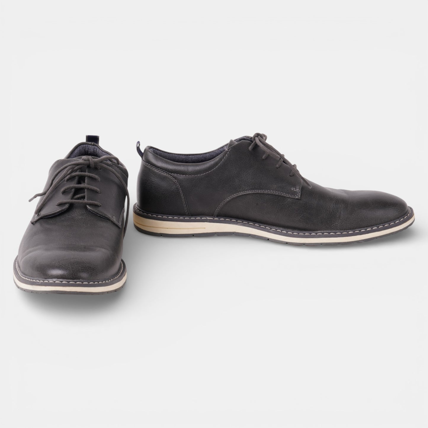 Grey Leather lace up shoes size 11