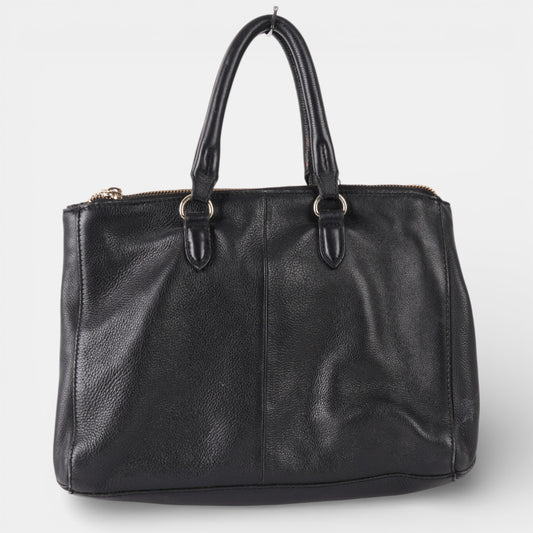 Black Leather Tote Bag