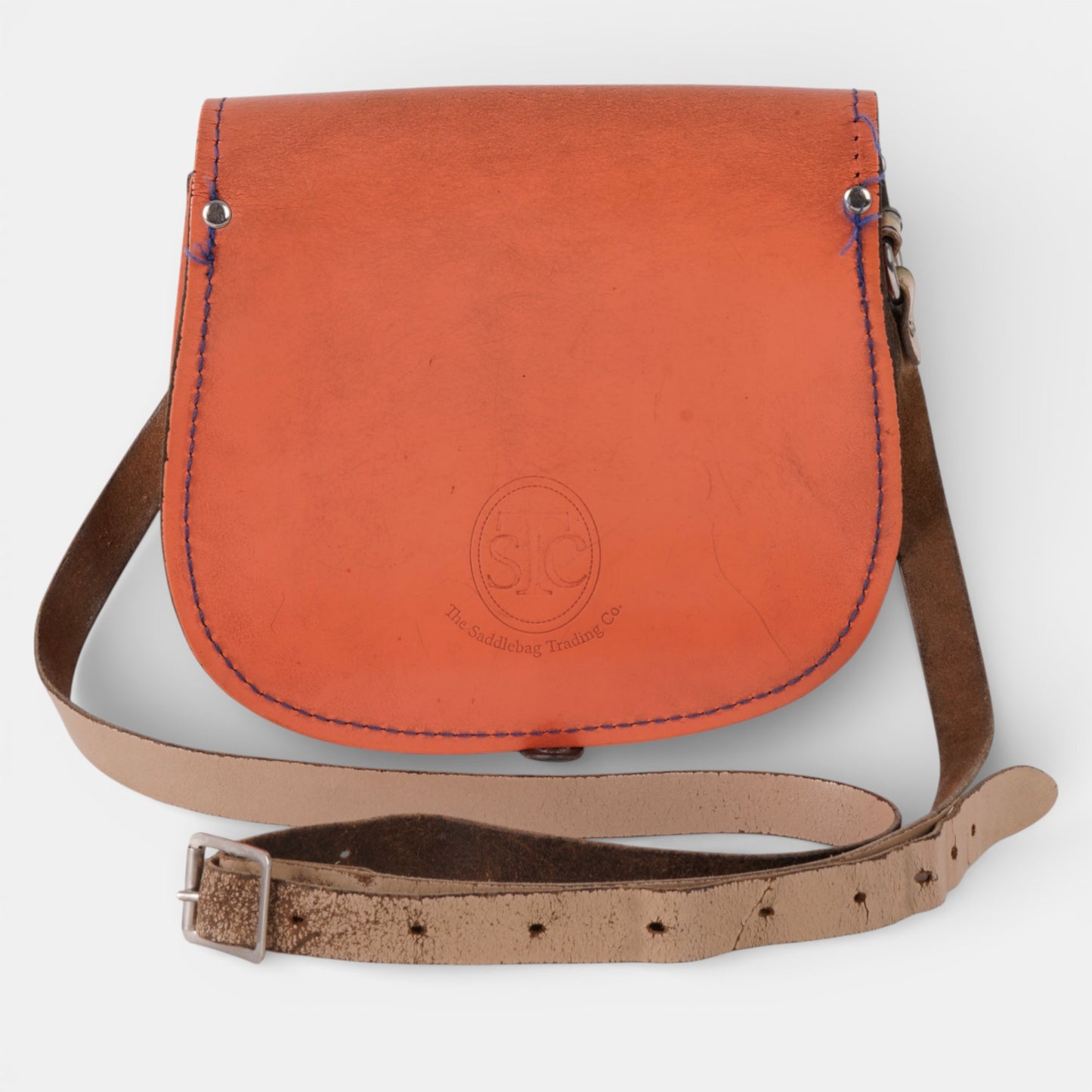Orange Cross Body Saddle Bag