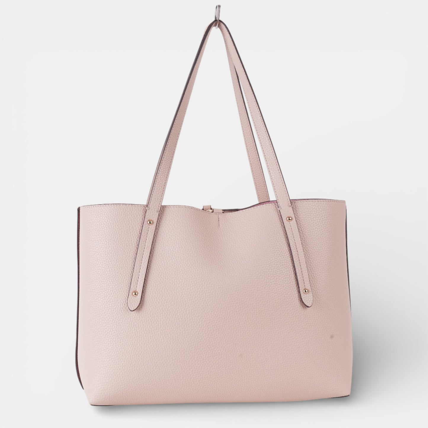Pink Leather Guess Tote Bag