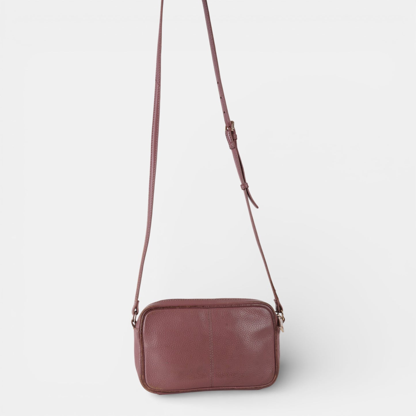 Rose Leather Crossbody Purse Bag