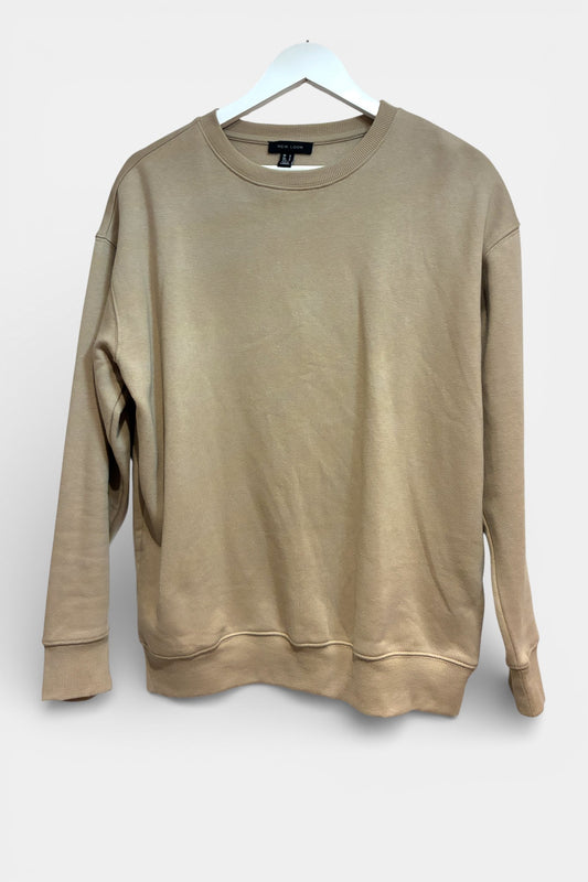 Womens New Look Beige Sweatshirt Size Small