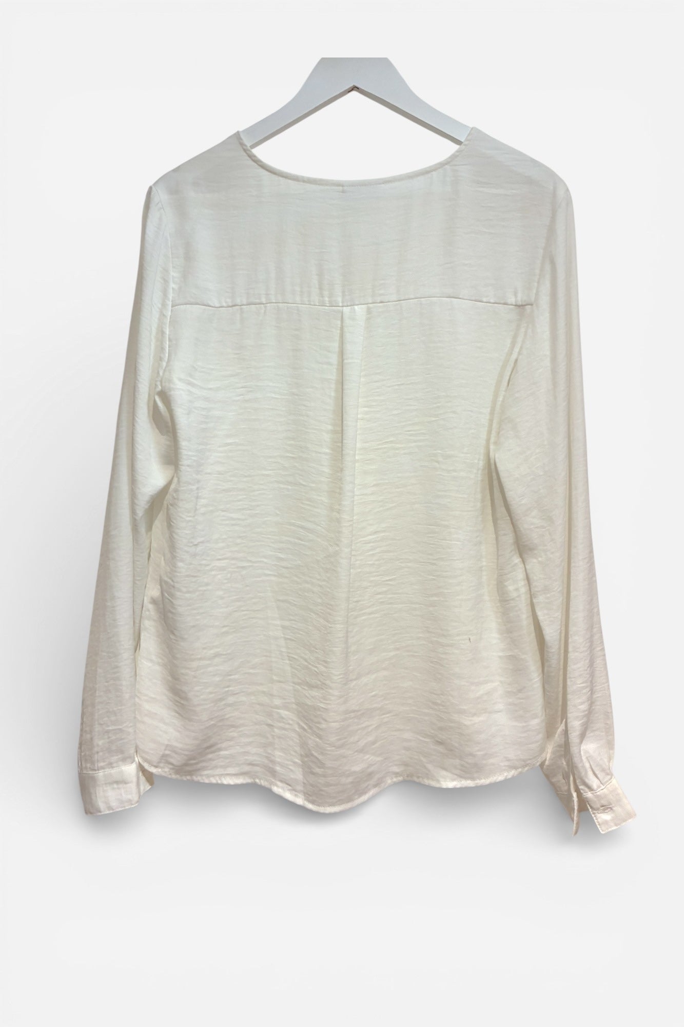 Womens Vila White V-Neck Blouse Size Small