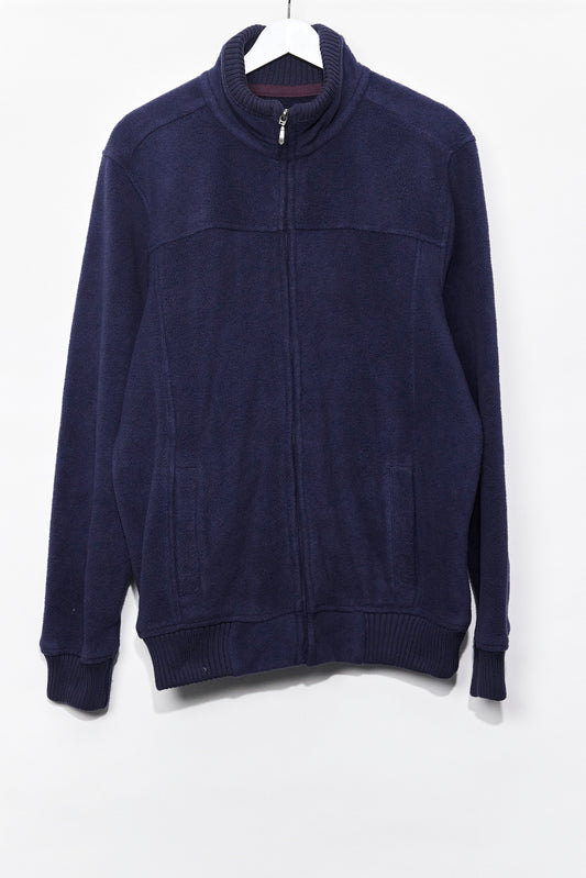 Mens Navy Fleece Jacket size Large