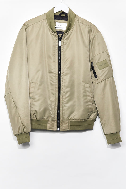 Mens Calvin Klein Green Bomber Jacket size Small