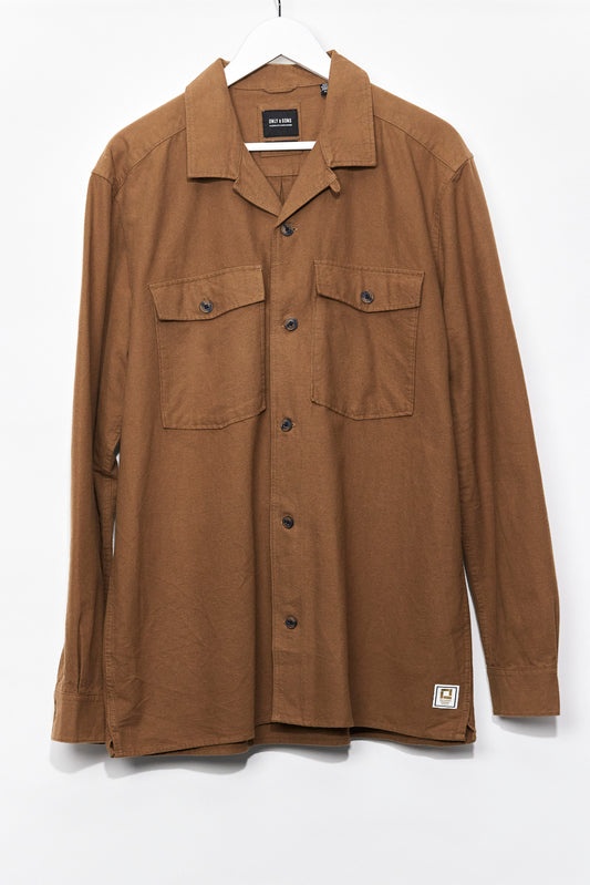 Mens Only & Sons Brown Chore Jacket size Extra Large