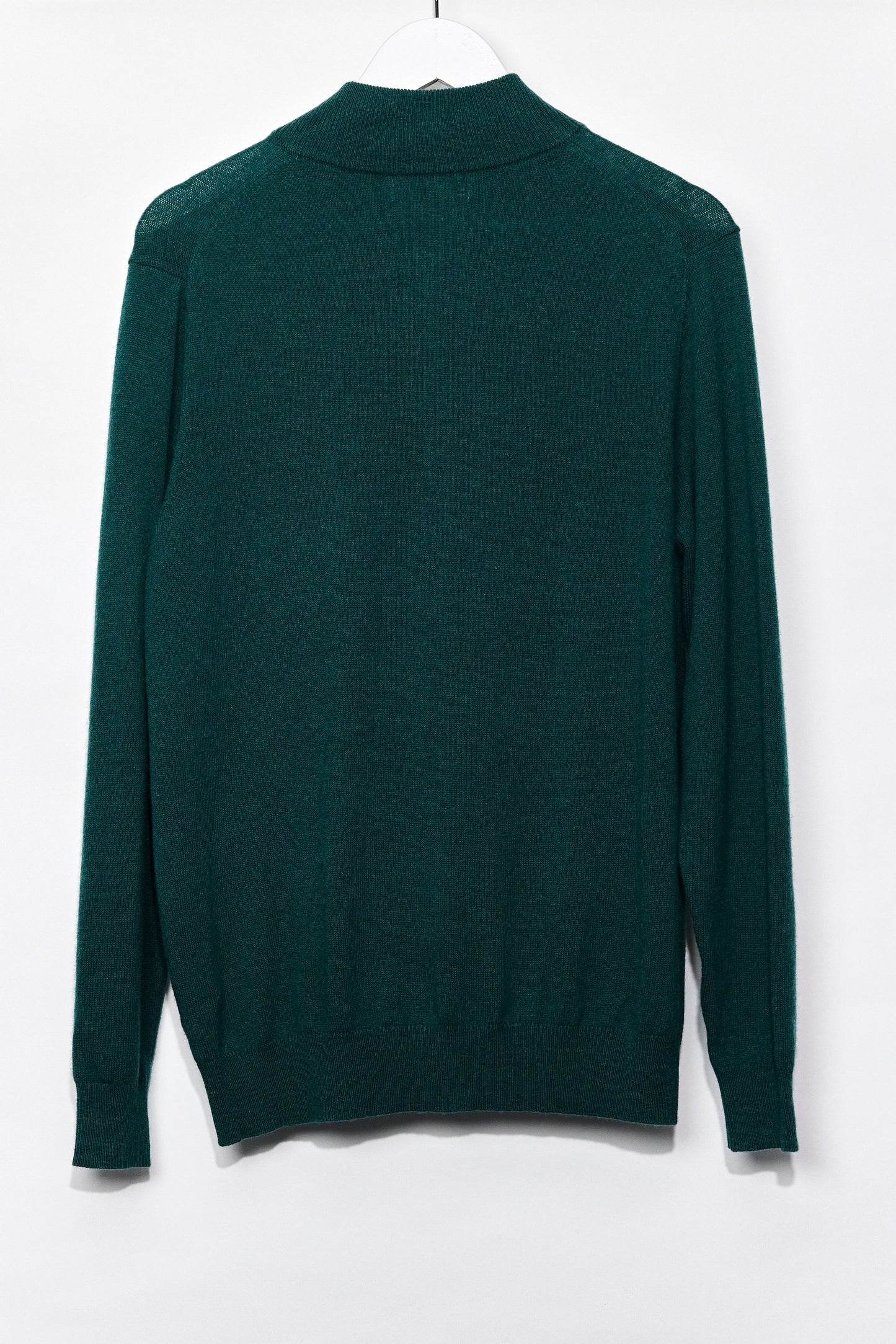 Mens Dark Green Woolovers Zip neck Jumper size Large