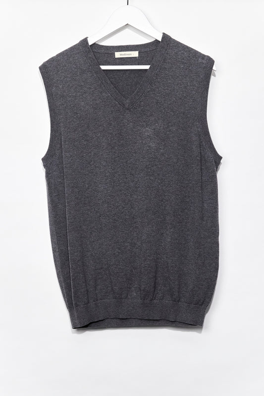 Mens Grey Woolovers Knitted Vest size Large