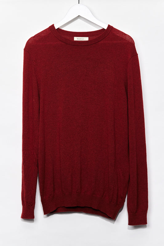 Mens Red Woolovers Crew Neck Jumper size Large