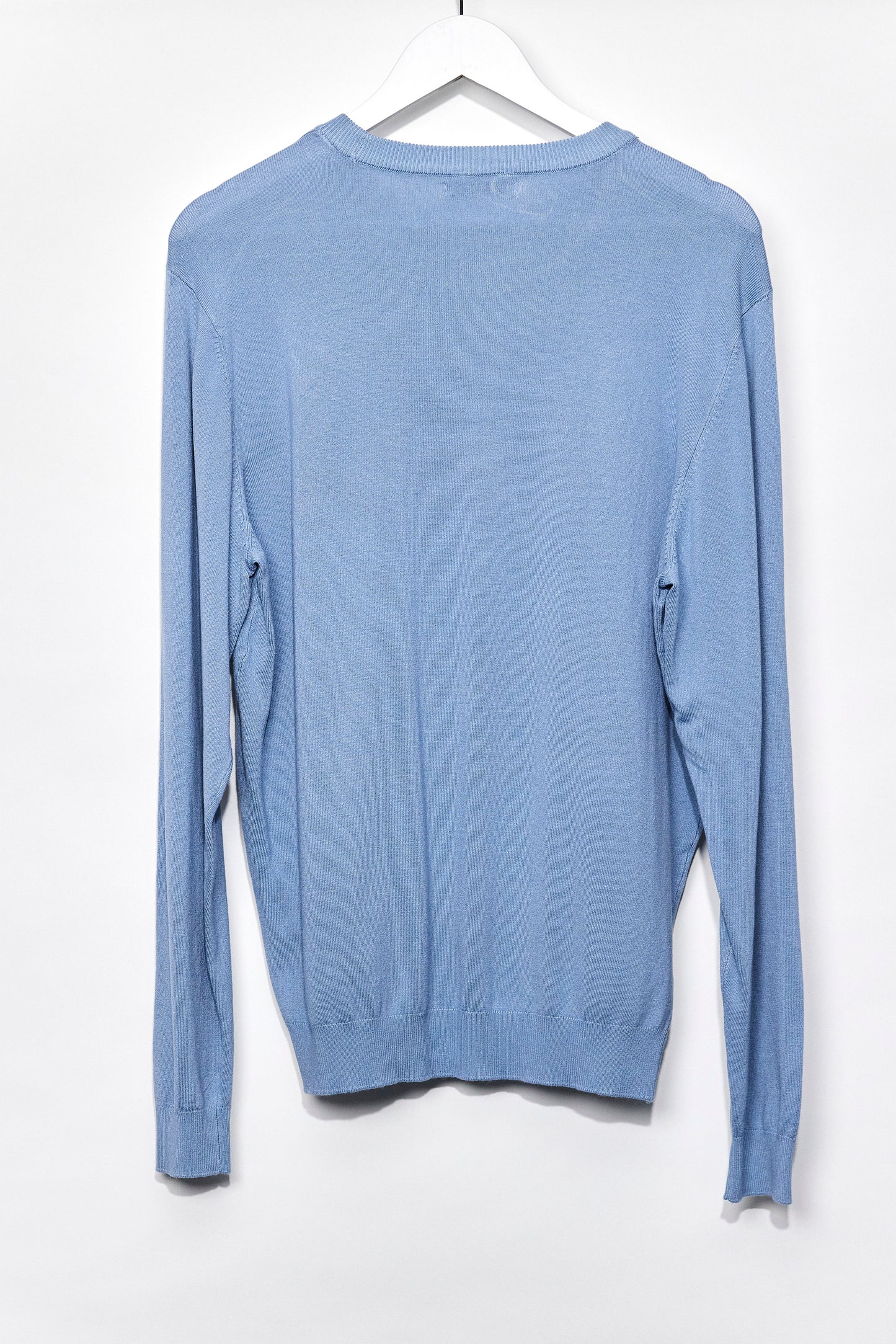 Mens Zara Blue Fine Knit Jumper size Medium