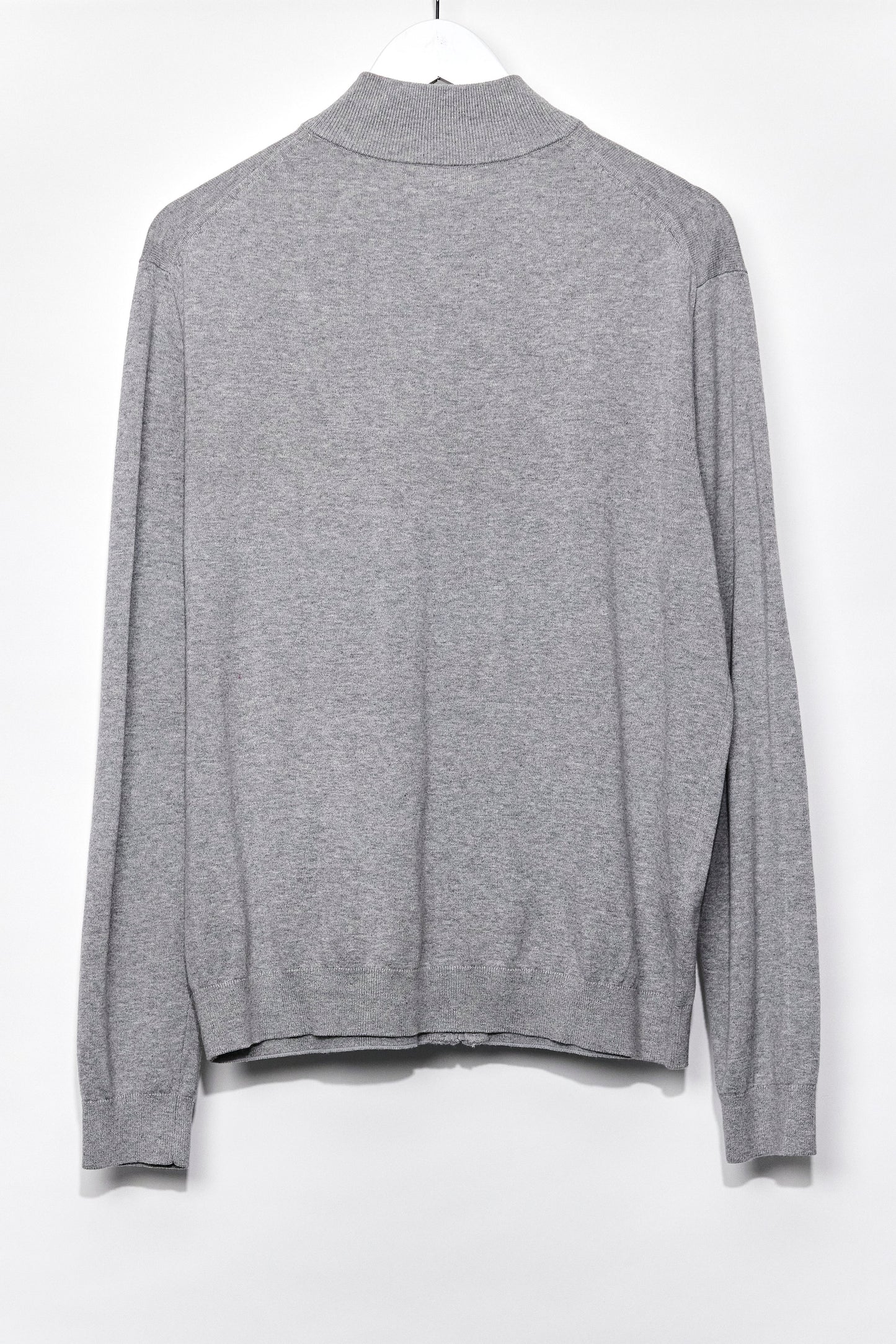 Mens Mango Grey Zip up Knitted Cardigan Size Medium