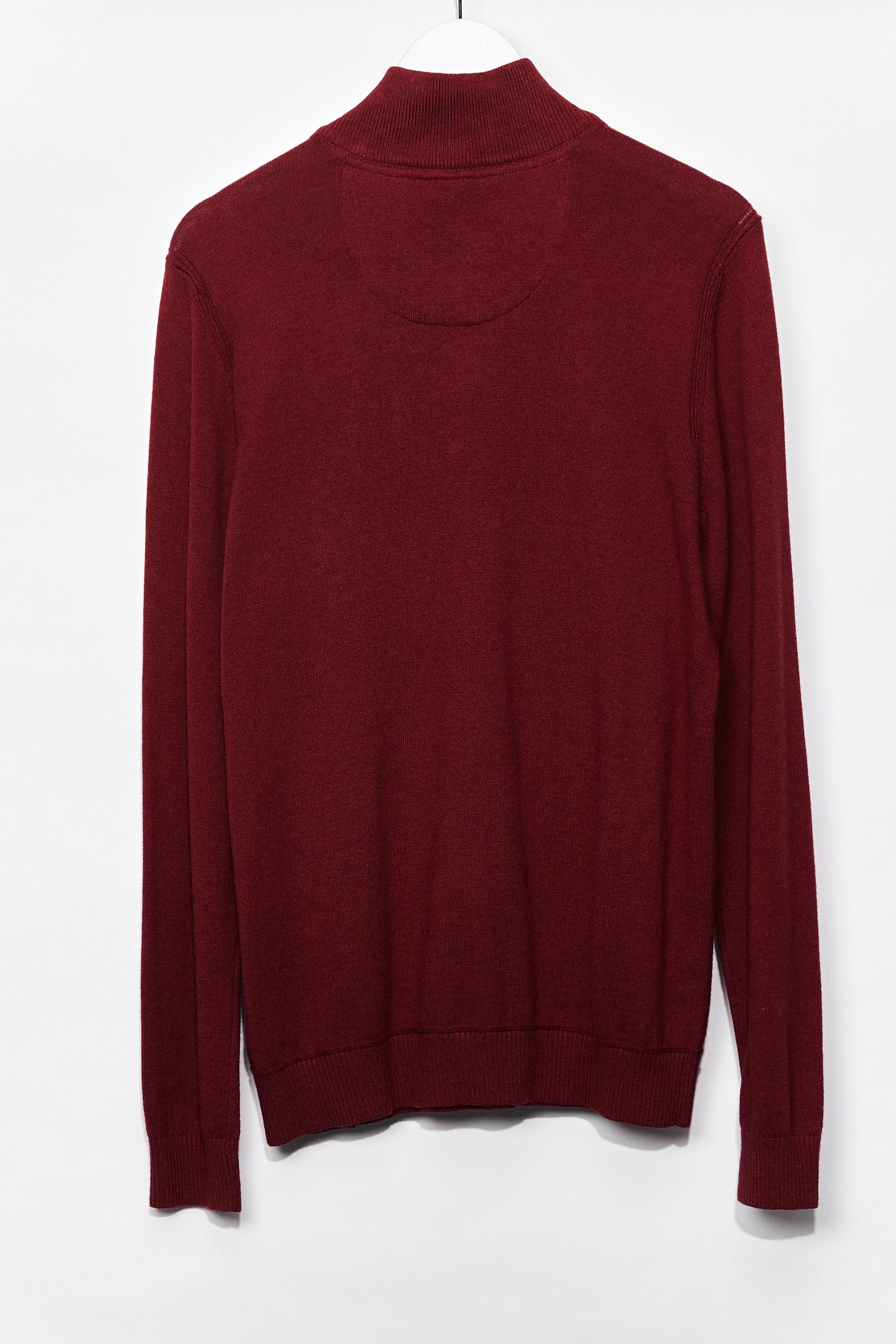Mens Red Burgs Zip neck Jumper size Medium