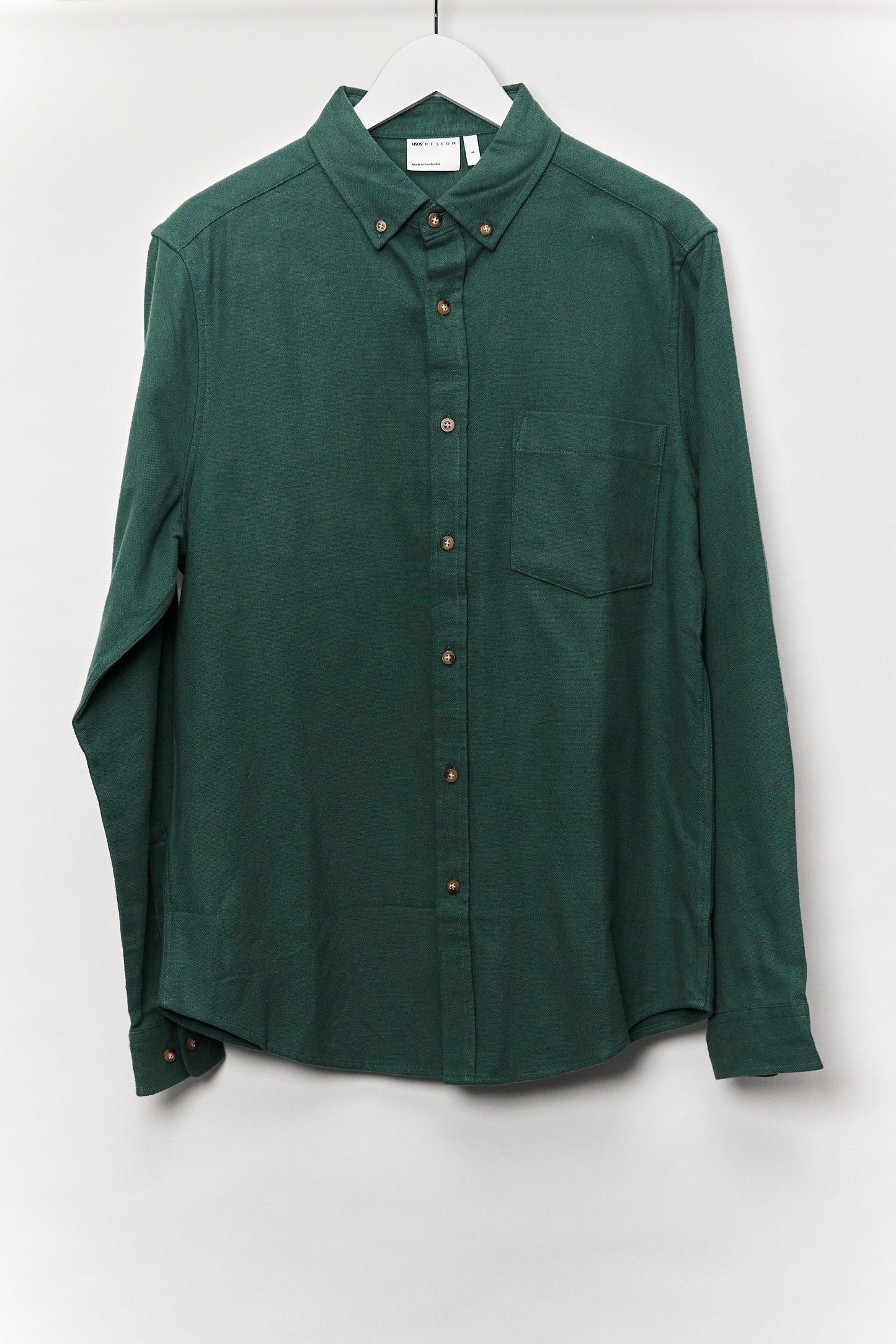 Mens ASOS Green Oxford Shirt Size Large