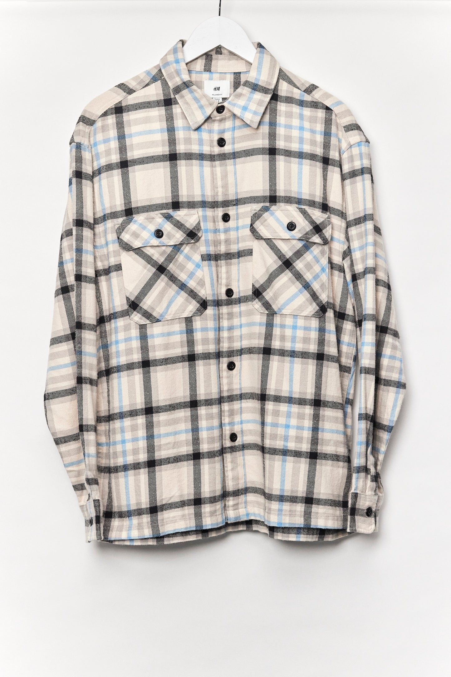 Mens H&M Checked Over shirt Size Medium
