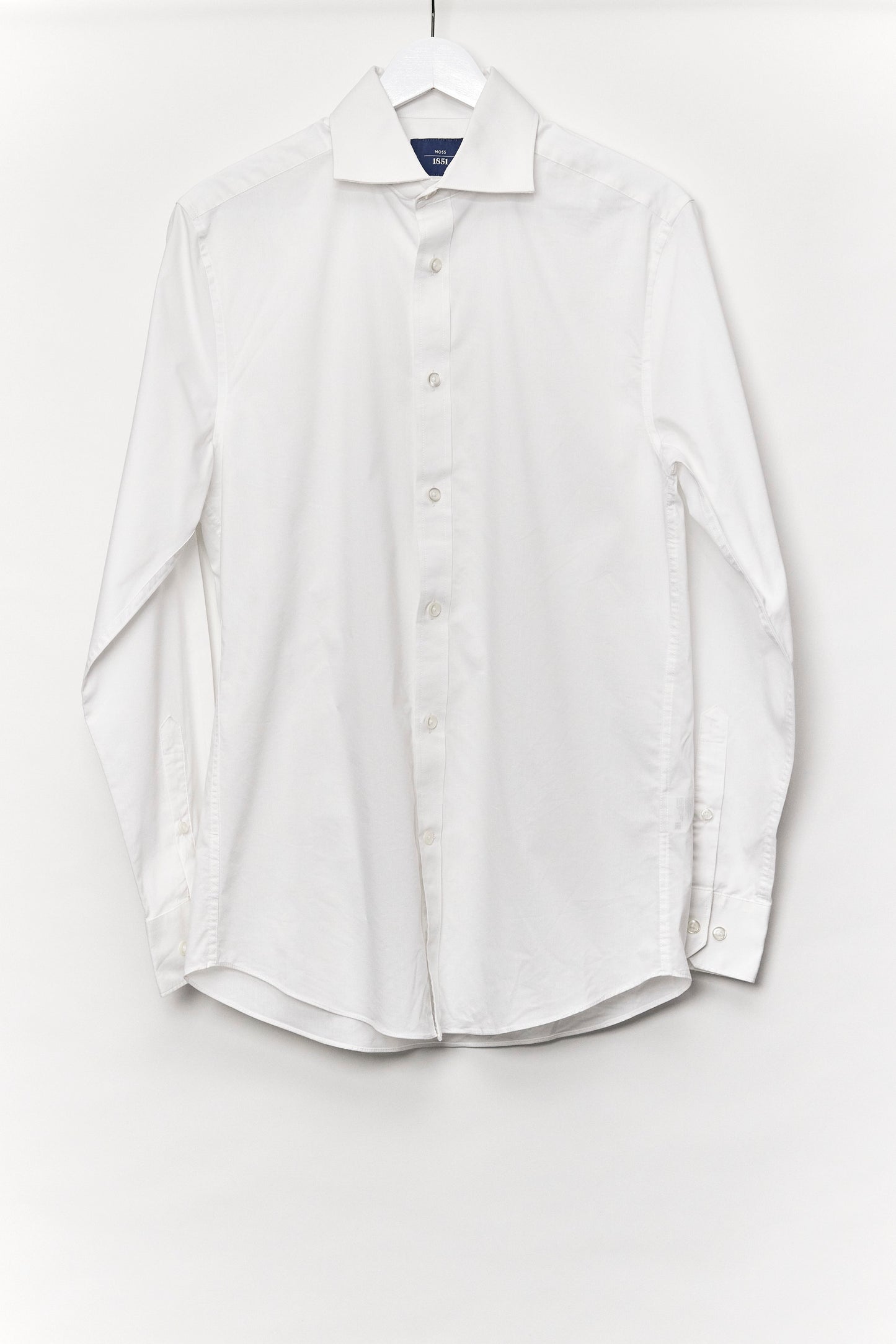 Mens Moss White Shirt Size Small