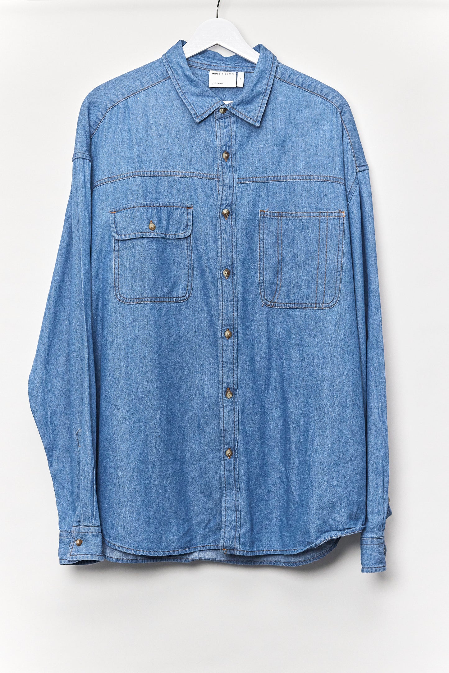 Mens ASOS Blue Denim Shirt Size Extra Large