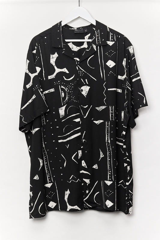 Mens ASOS Black & White Pattern Shirt Size XXL