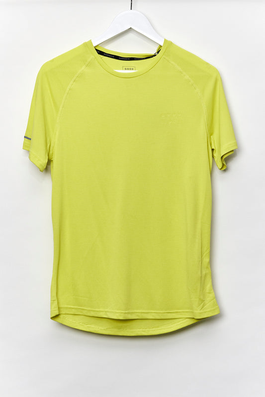 Mens M&S Goodmove Neon Yellow Sport top size Small
