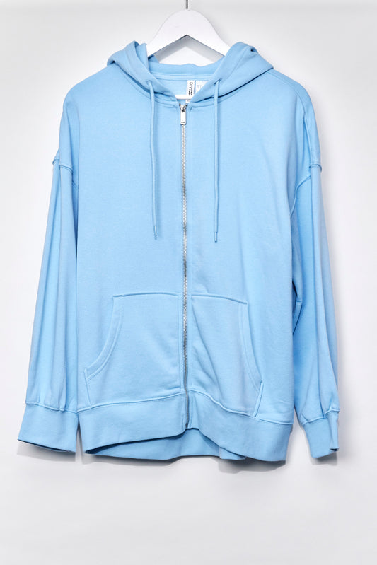 Mens H&M Blue Zip up Hoodie Size Small