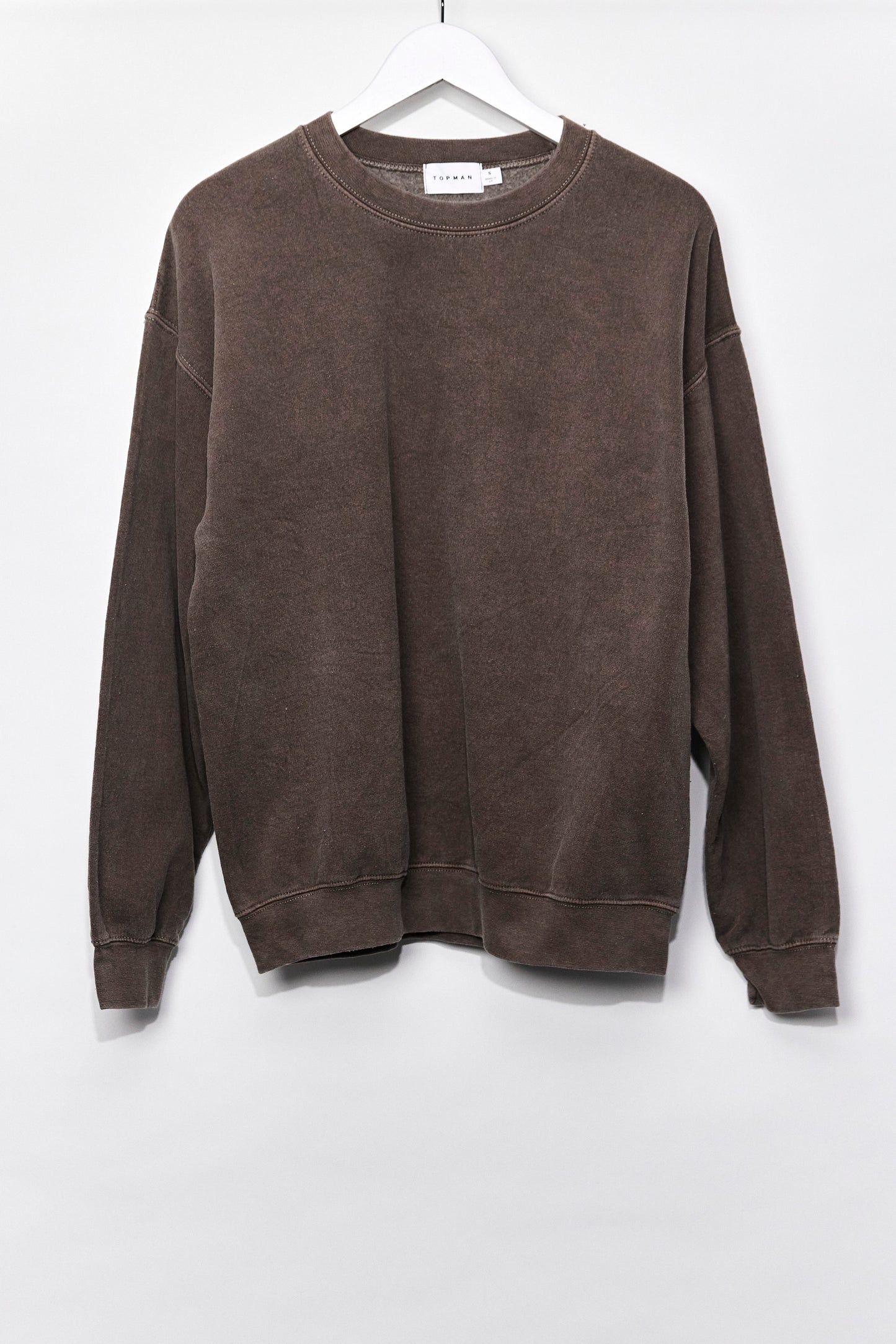 Mens Topman Oversized Brown Sweatshirt size Small
