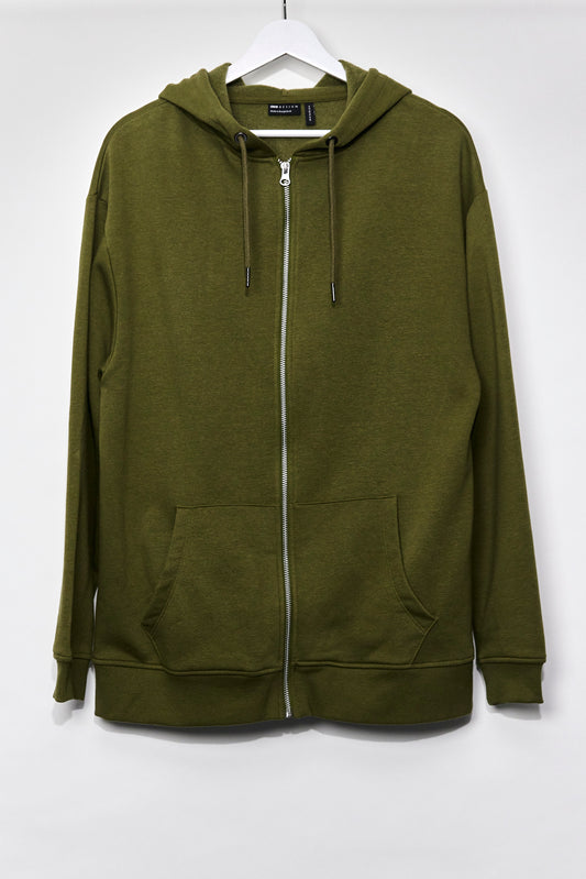 Unisex ASOS Green Zip up Hoodie size Extra Small