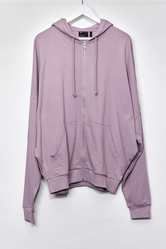 Mens ASOS Oversized Purple Zip up Hoodie size Small