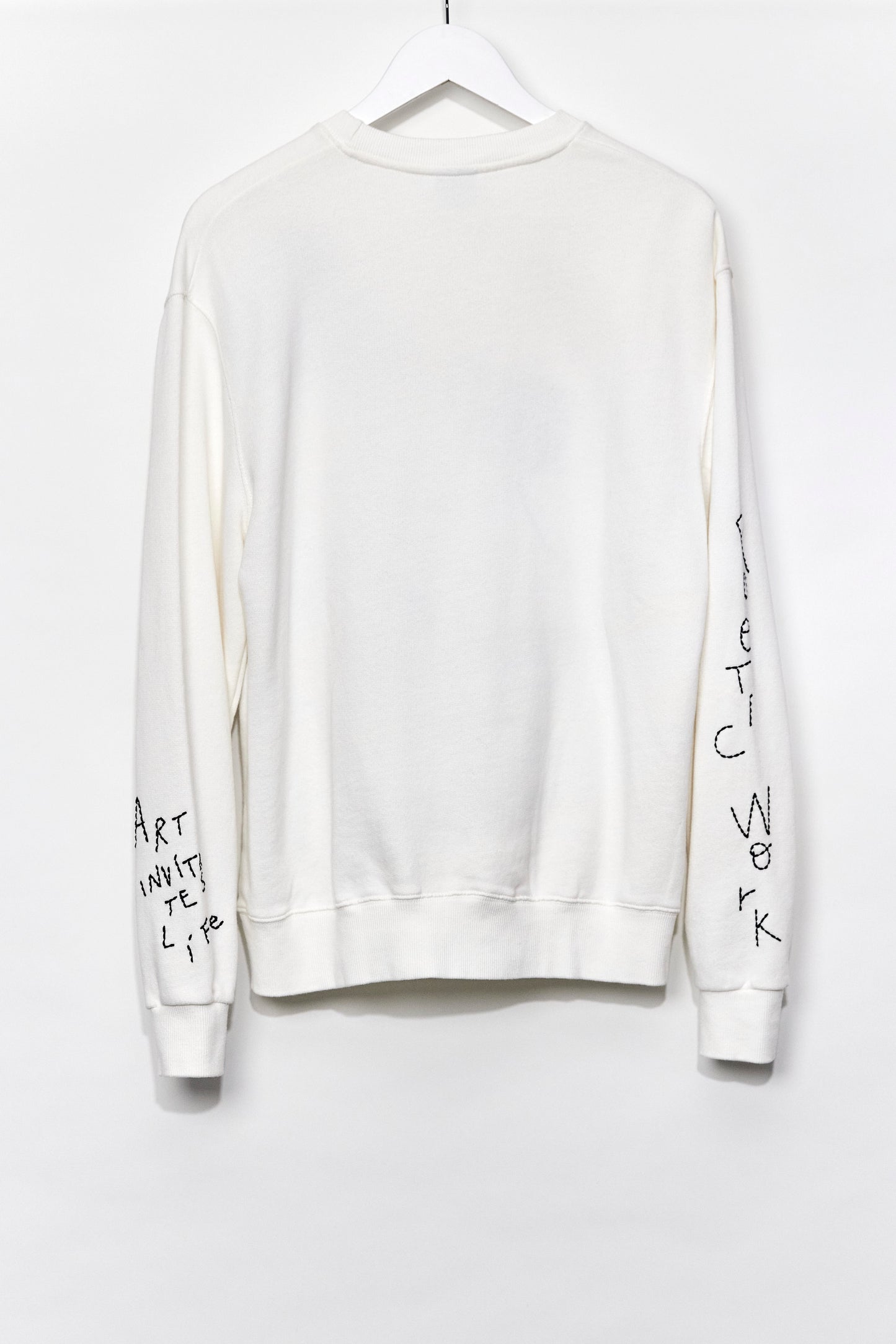 Mens Zara Graphic White Sweatshirt size Small