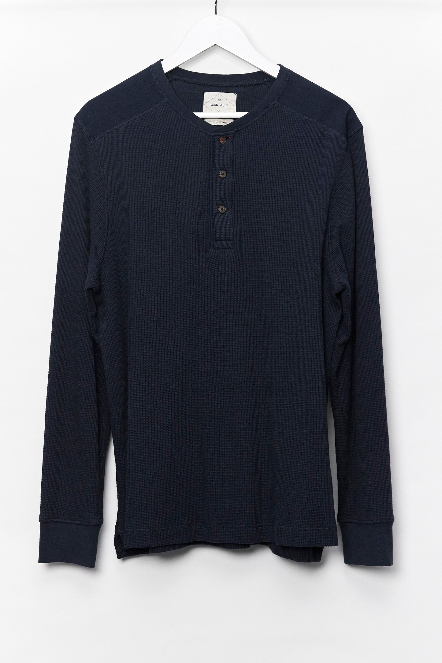 Mens White Stuff Navy Grandad T-shirt Size Large