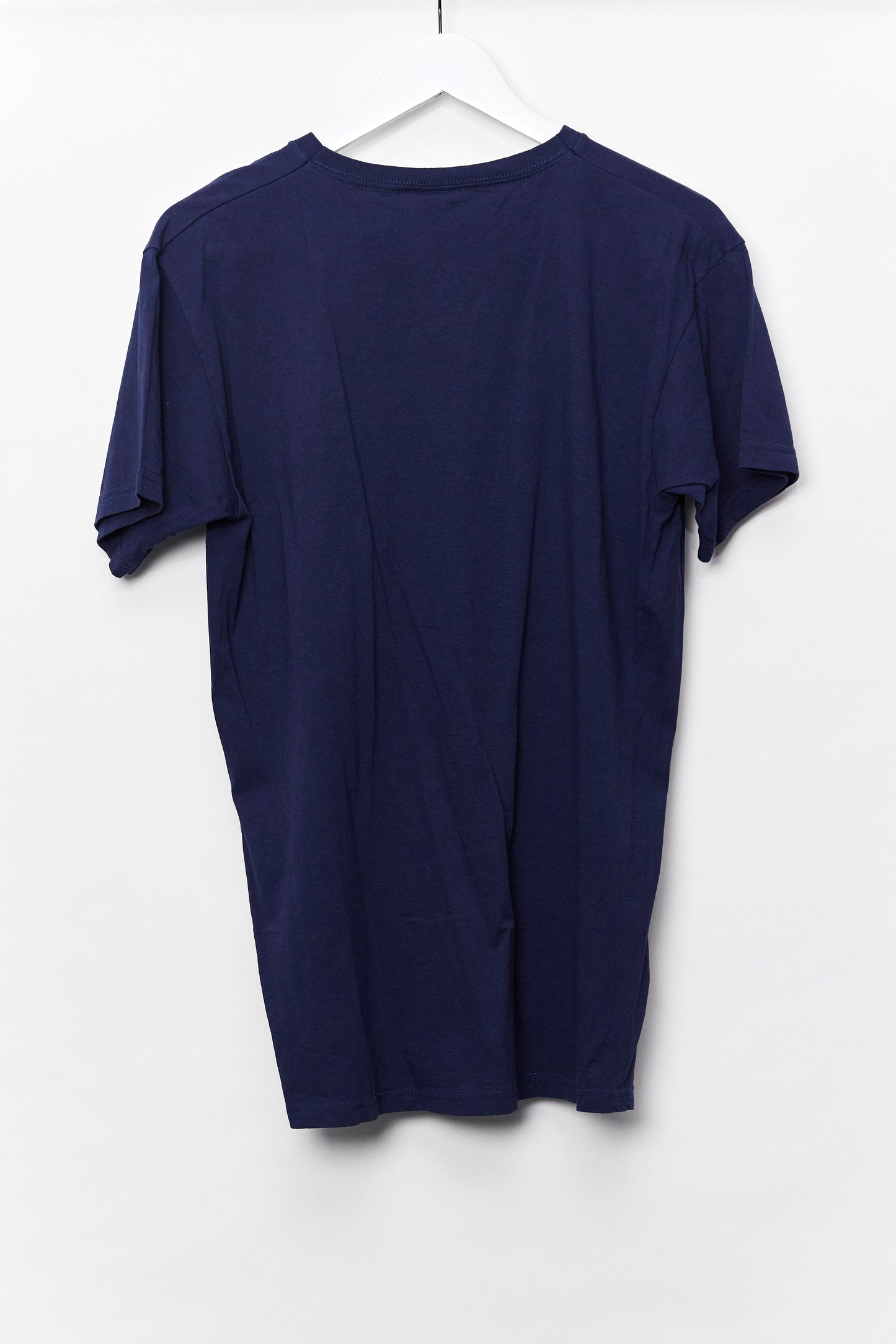 Mens Fruit of the Loom Navy V-Neck T-shirt size Large