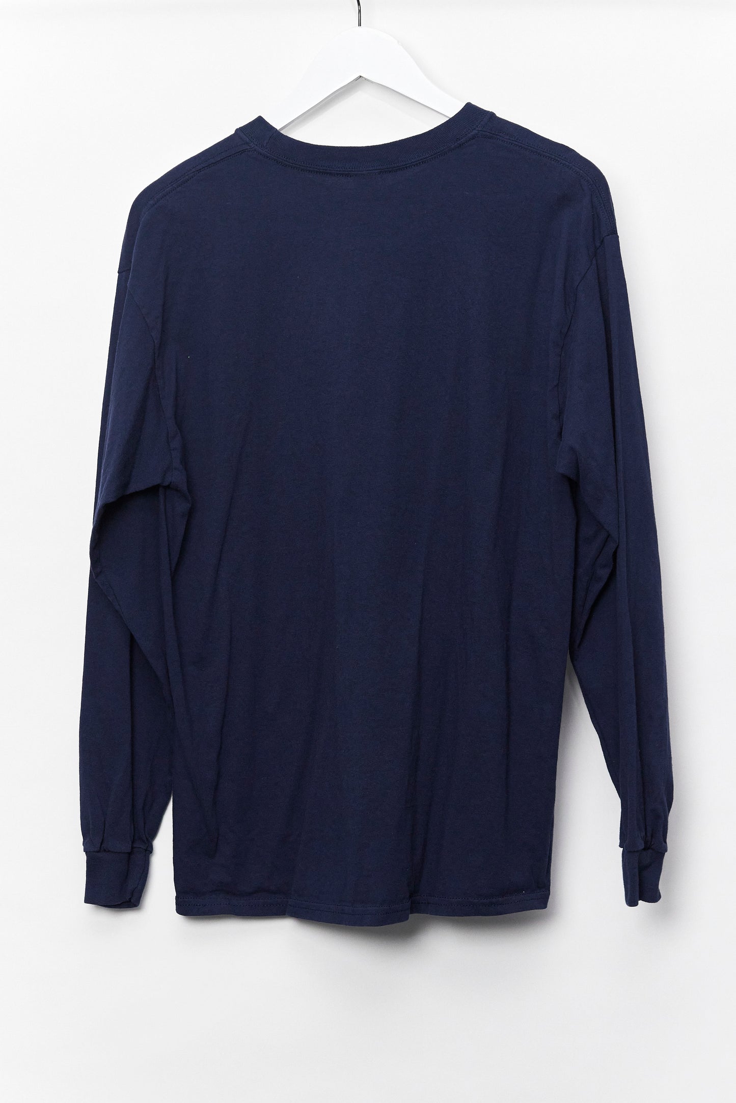 Mens Fruit of the Loom Navy Long Sleeve T-shirt