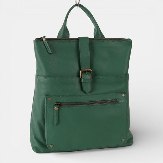 Green Leather Rucksack