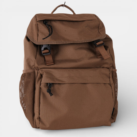 Brown Canvas Rucksack with Front Clips