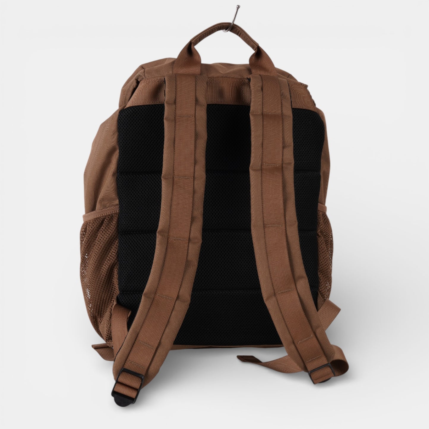 Brown Canvas Rucksack with Front Clips