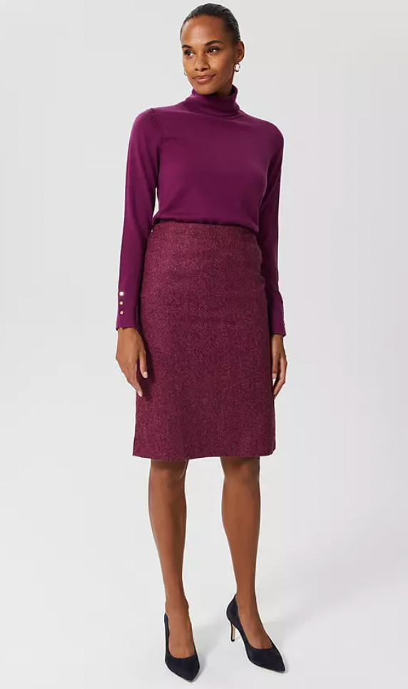 Womens Hobbs Purple tweed skirt size 10