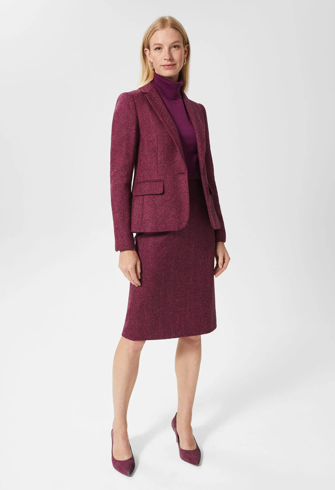 Womens Hobbs Purple tweed blazer size 10