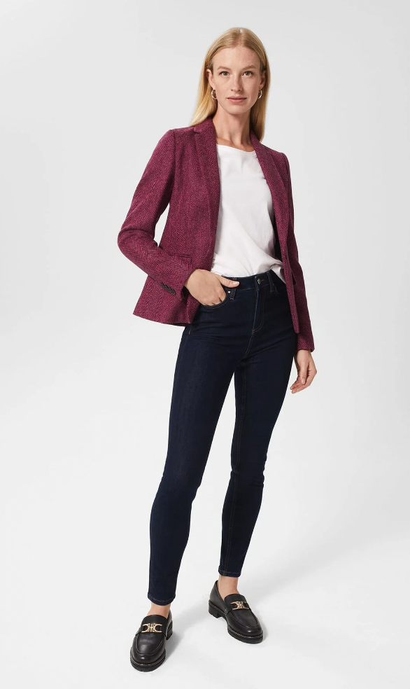 Womens Hobbs Purple tweed blazer size 10