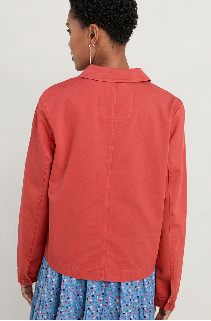 Womens SeaSalt Cornwall Red Utility Jacket size 18