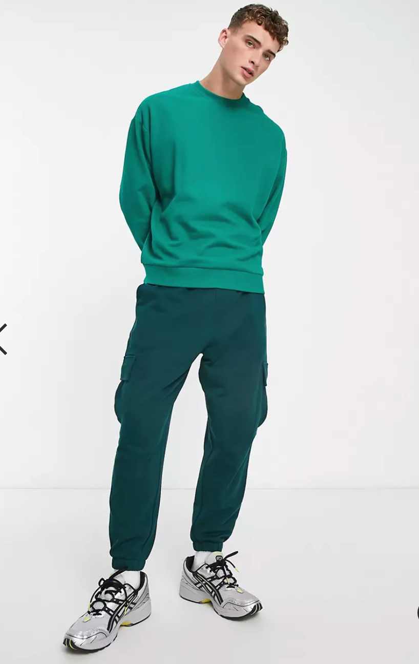 Mens ASOS Green Oversized Sweatshirt size Medium