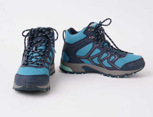Blue Walking Boots Size 7