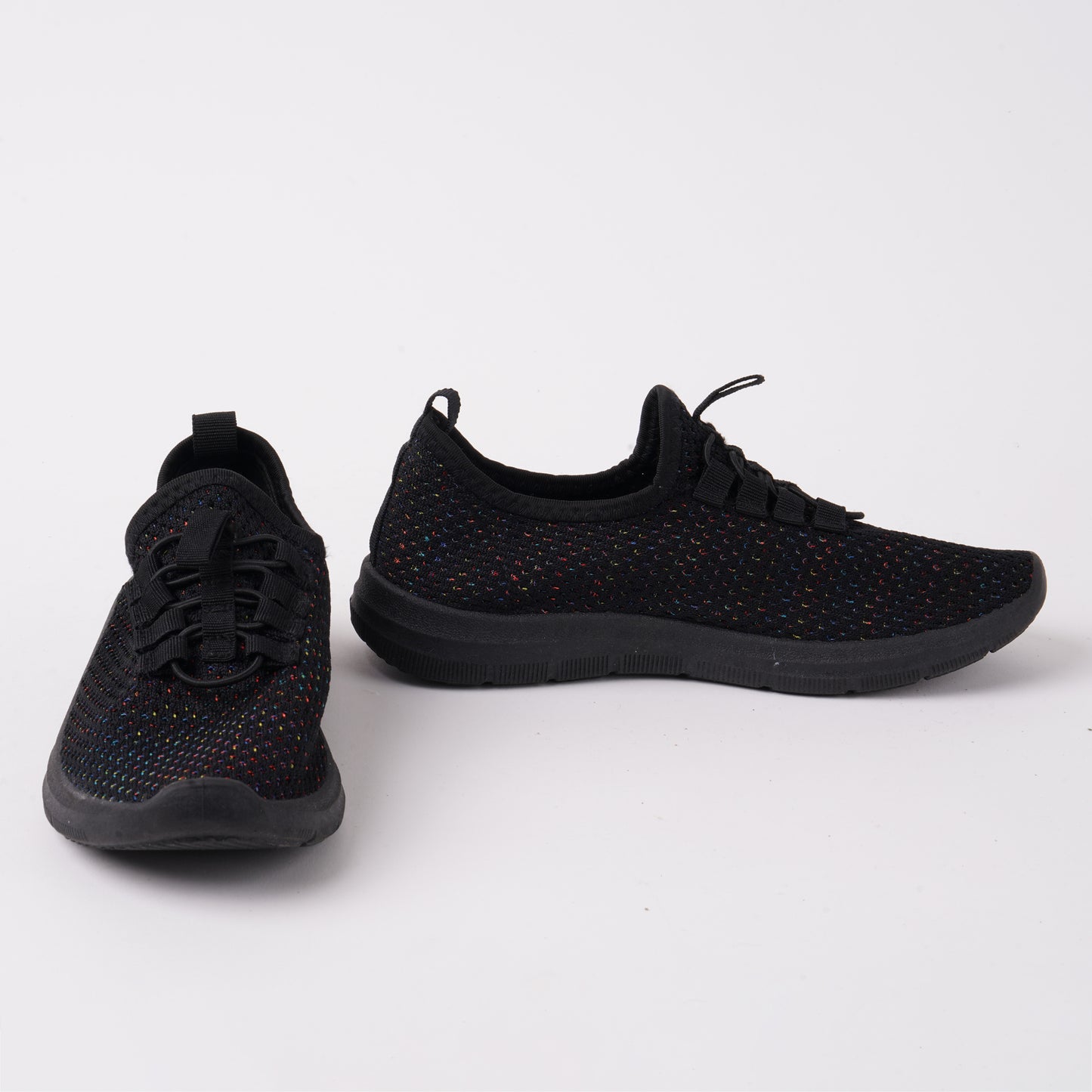Black & rainbow fleck running trainer size 36 or UK 4