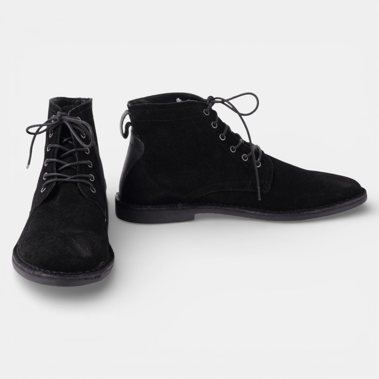 Black Suede Lace up Boots size 9