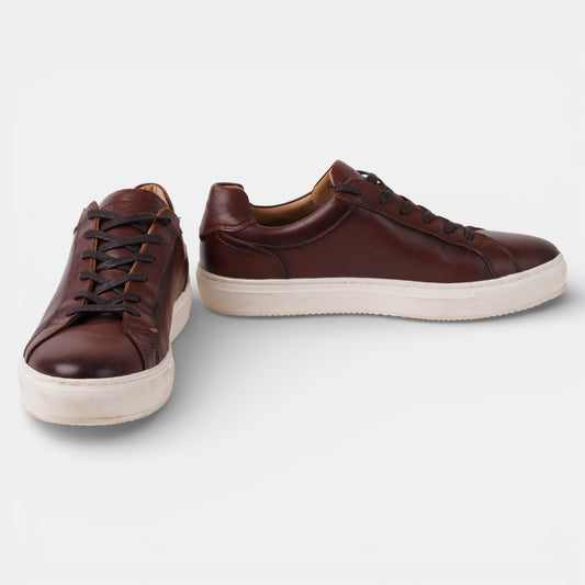 Brown Leather M&S Lace up trainers Size 9