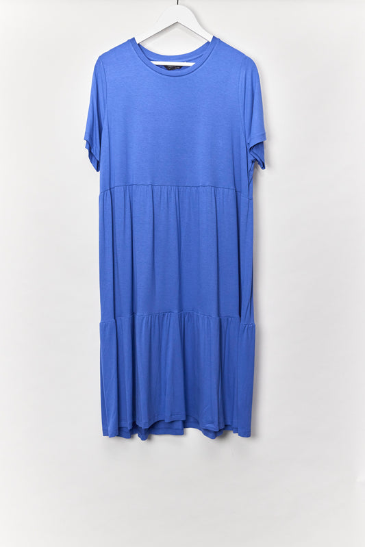 Womens Blue Marks & Spencer Jersey midi Dress size 18 Petite