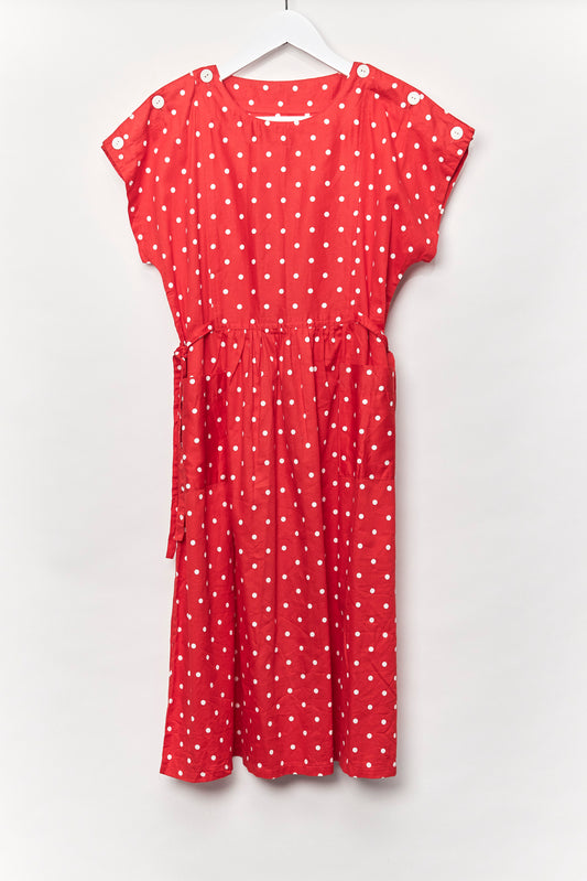 Womens Red polkadot dress size 10-12