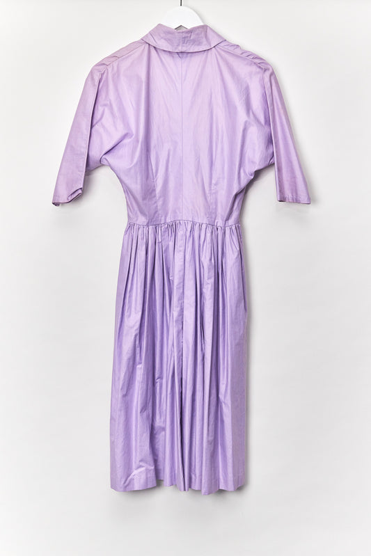 Womens lilac 1950's vintage fitted dress size small