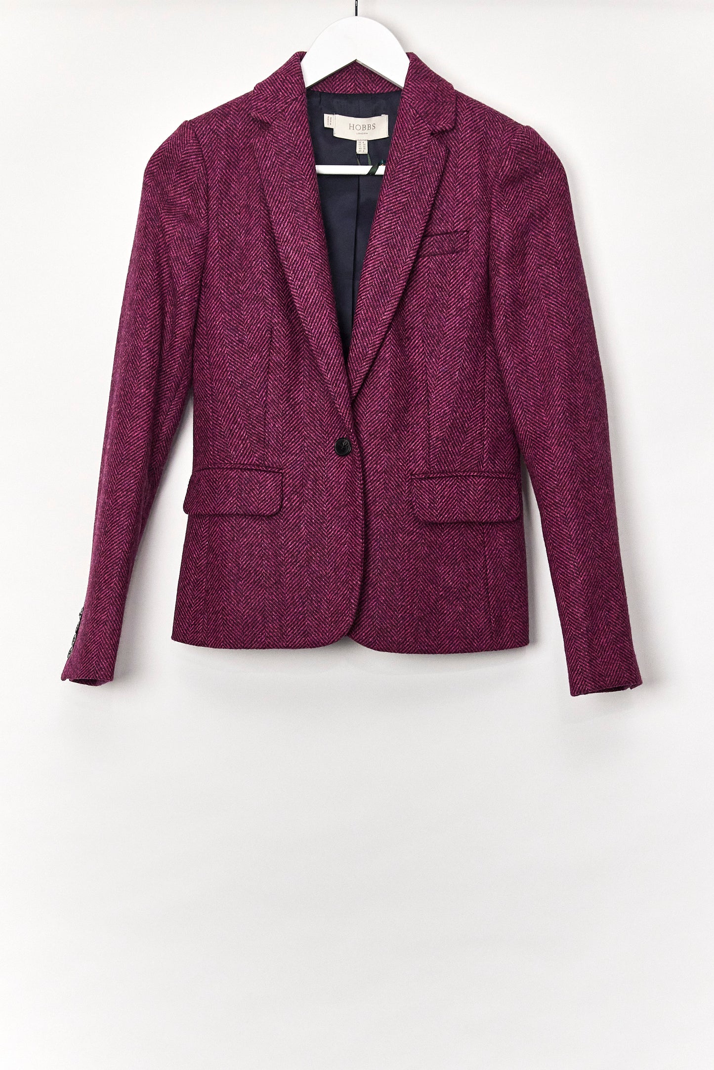 Womens Hobbs Purple tweed blazer size 10