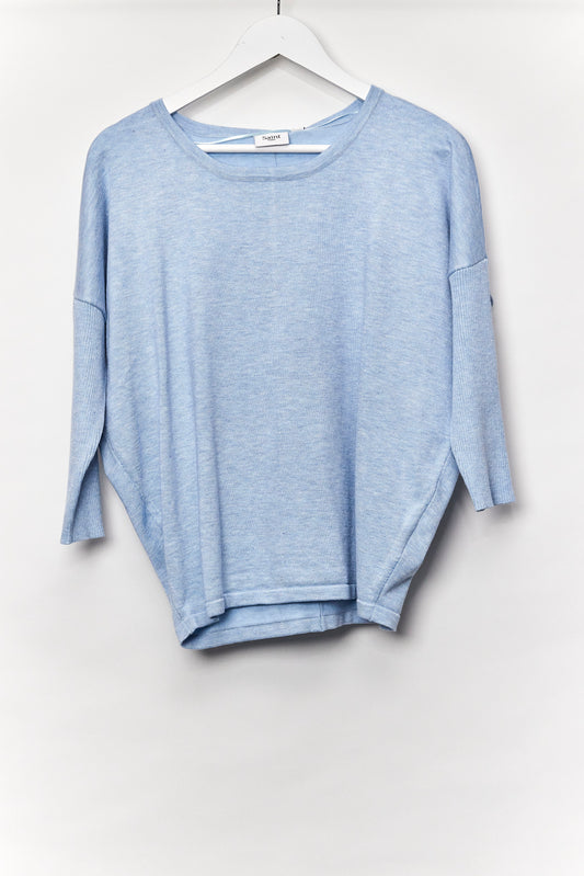Womens Saint Tropez Blue Sweater Size Small